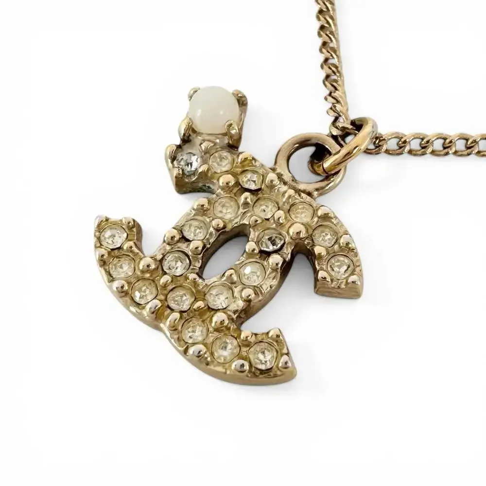 Chanel Cc Logo Pendant Necklace Metal #266498C84B